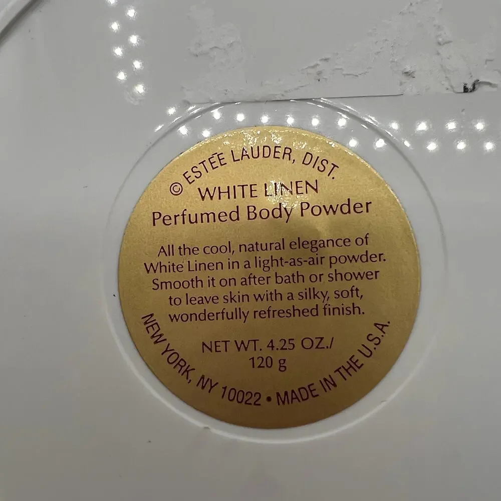 ESTEE LAUDER Vtg White Linen Perfumed Body Powder 4.25oz
